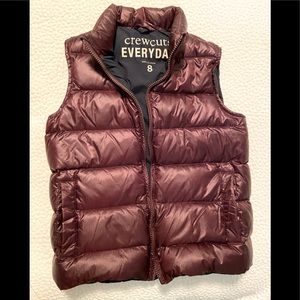J. Crew CREWCUTS lightweight puffer vest Girls size 8